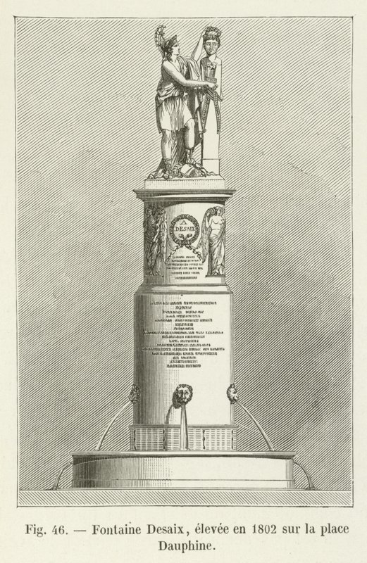 Fontaine Desaix, opført i 1802 på Place Dauphine af French School