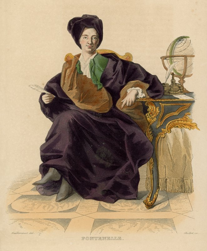 Fontenelle (farvet gravering) af French School