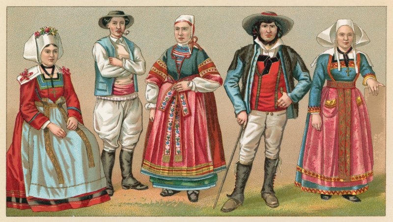 Frankrig kostume af French School