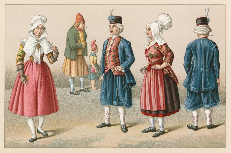 Frankrig XIXth Cent Costume af French School