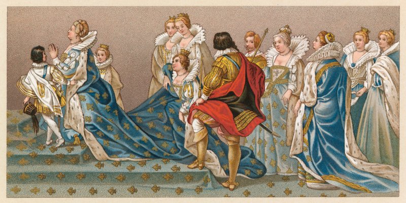 Frankrig XVI-XVIIth Cent kostume af French School