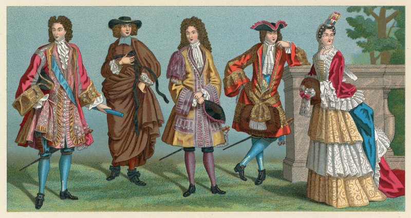Frankrig XVII-XVIIIth Cent kostume af French School