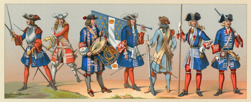 Frankrig XVII-XVIIIth Cent kostume af French School