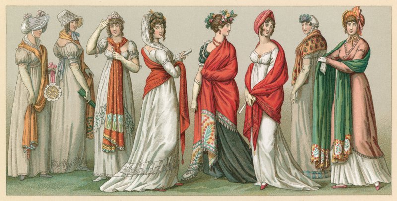 Frankrig XVIIIth-XIXth Cent Costume af French School