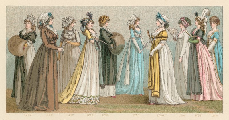 Frankrig XVIII. århundrede kostume af French School