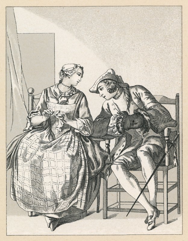 Frankrig XVIIIth Cent kostume af French School