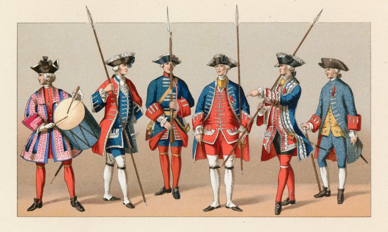 Frankrig XVIIIth Cent kostume af French School