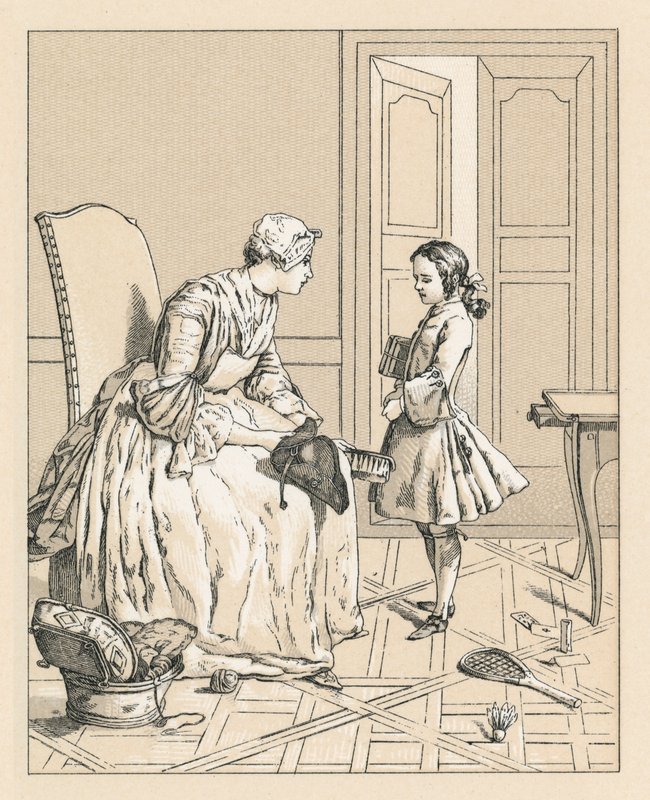 Frankrig XVIIIth Cent kostume af French School