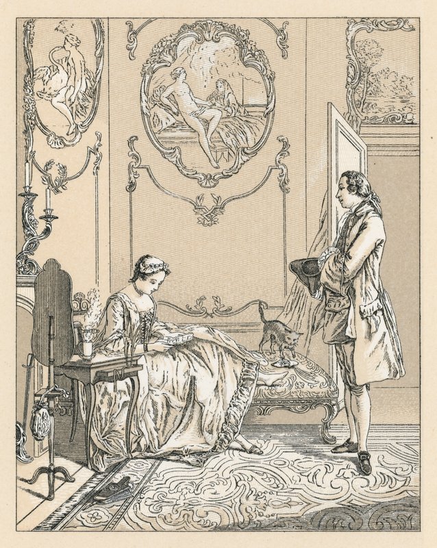 Frankrig XVIIIth Cent kostume af French School