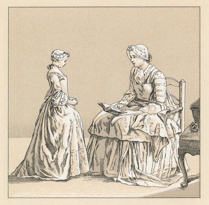 Frankrig XVIIIth Cent kostume af French School