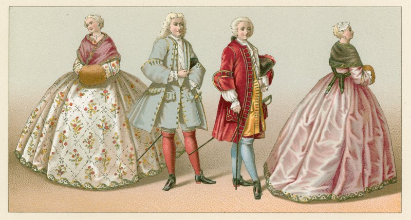 Frankrig XVIIIth Cent kostume af French School