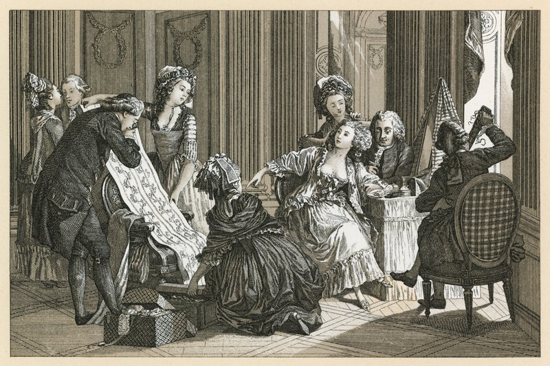 Frankrig XVIIIth Cent kostume af French School