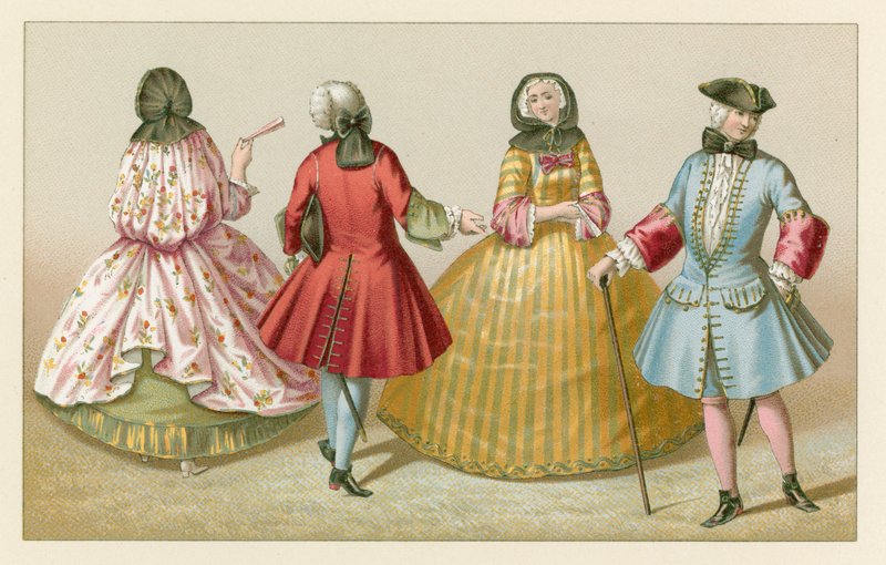 Frankrig XVIIIth Cent kostume af French School