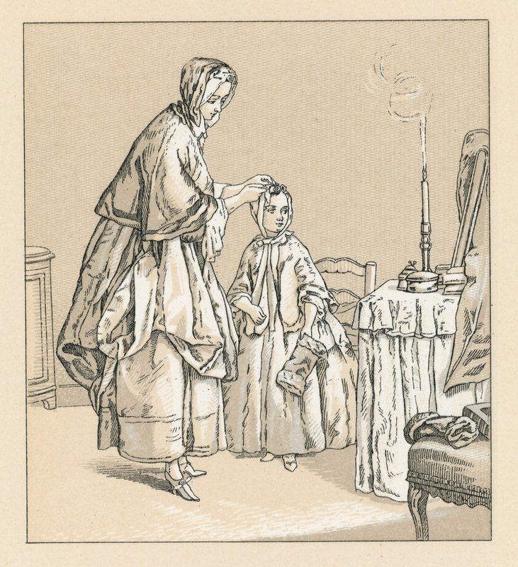 Frankrig XVIIIth Cent kostume af French School