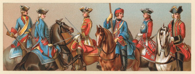 Frankrig XVIIIth Cent kostume af French School