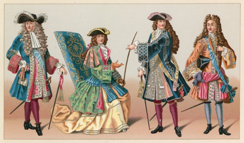 Frankrig XVIIth Cent kostume af French School
