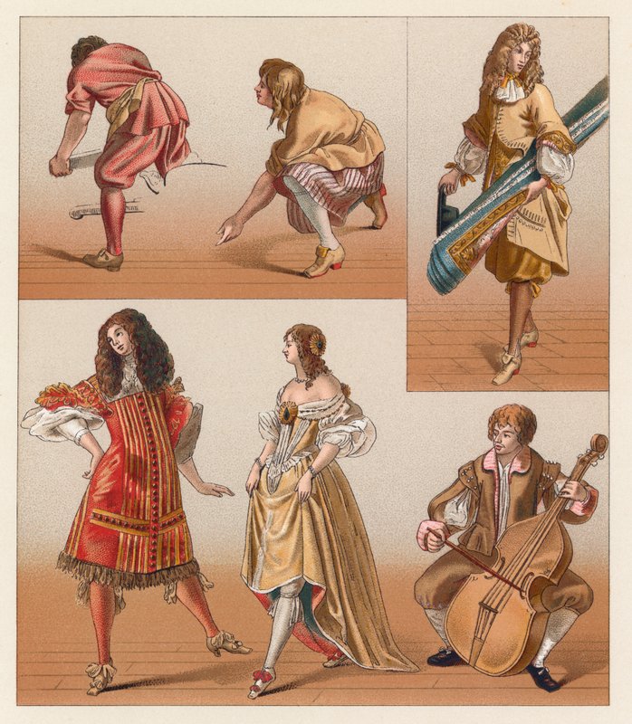 Frankrig XVIIth Cent kostume af French School