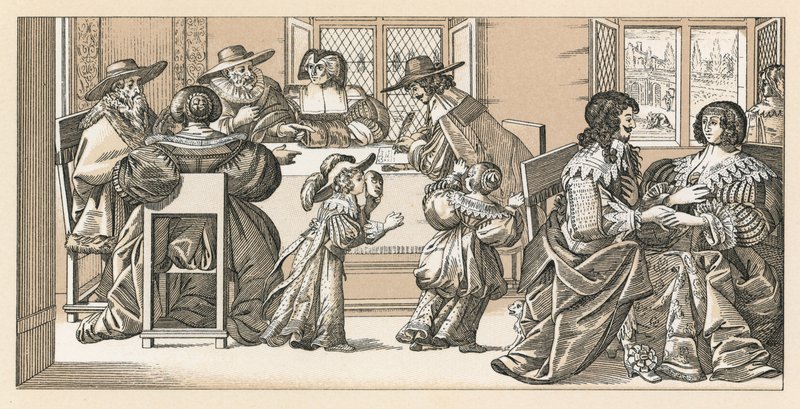 Frankrig XVIIth Cent kostume af French School
