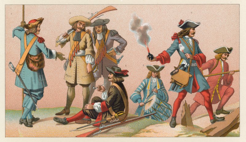 Frankrig XVIIth Cent kostume af French School