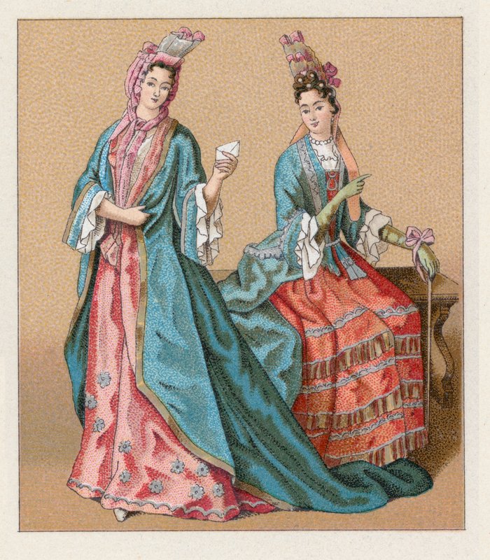 Frankrig XVIIth Cent kostume af French School