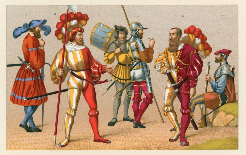 Frankrig XVIth Cent kostume af French School