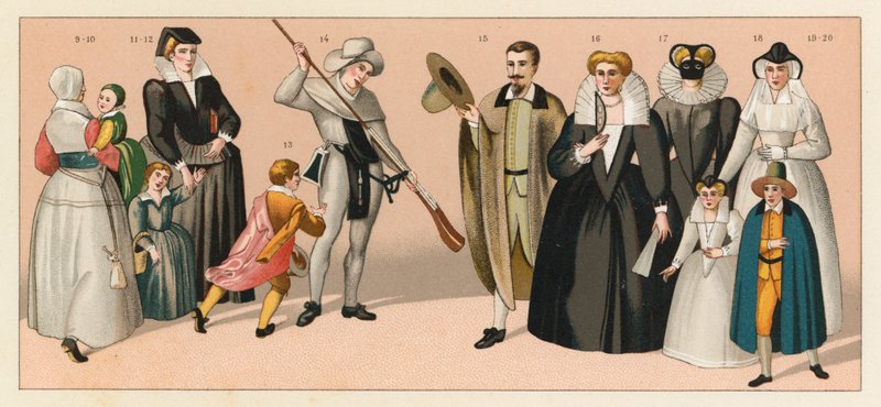 Frankrig XVIth Cent kostume af French School