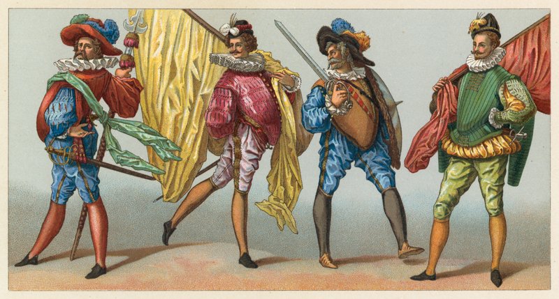 Frankrig XVIth Cent kostume af French School