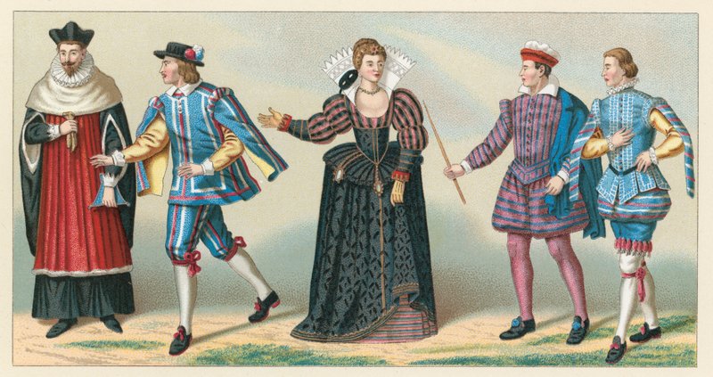 Frankrig XVIth Cent kostume af French School