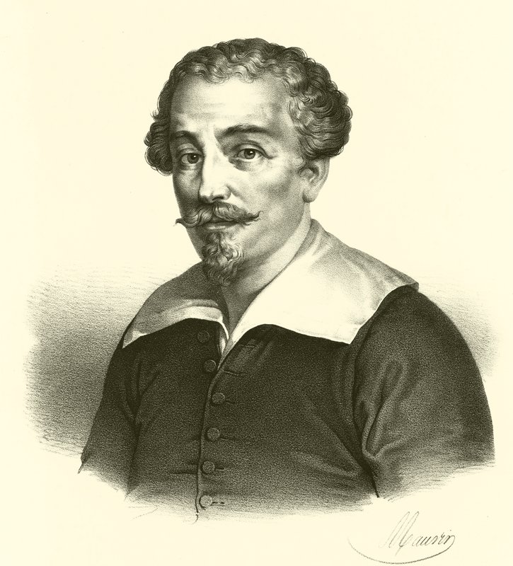 Francesco Albani eller Albano, portræt (gravering) af French School