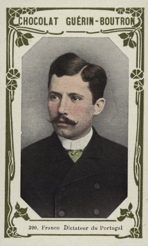 Franco, diktator af Portugal (farvet foto) af French School