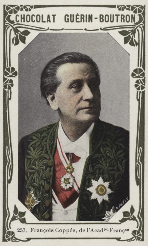 Francois Coppee, fra Academie-Francaise (farvet foto) af French School
