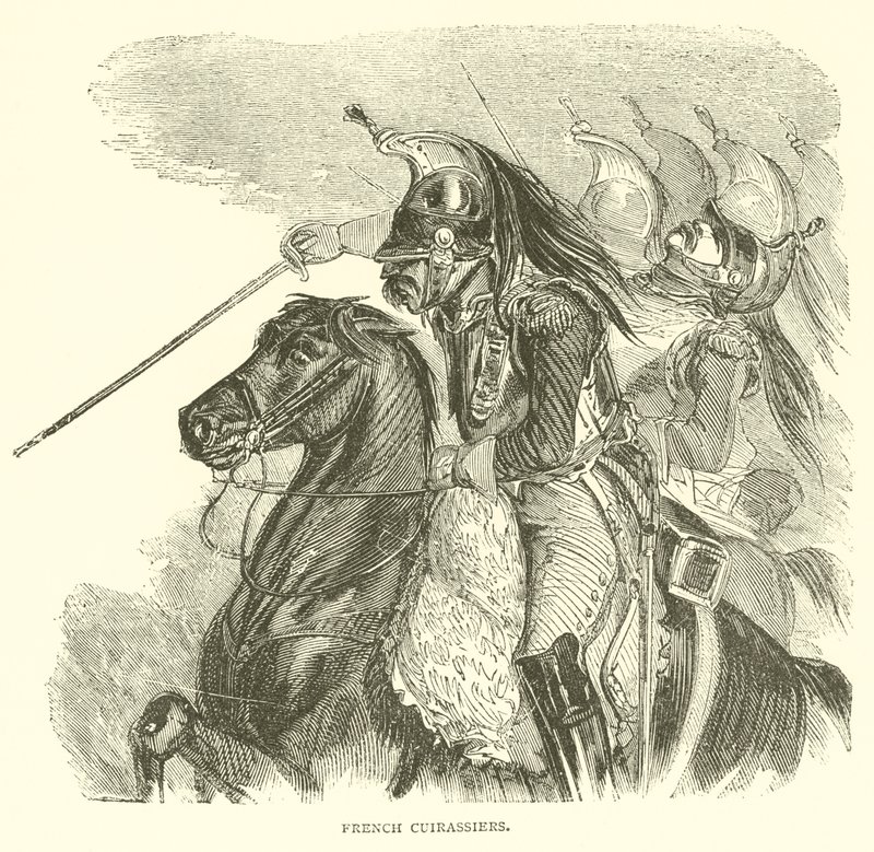 Franske Cuirassiers (gravering) af French School