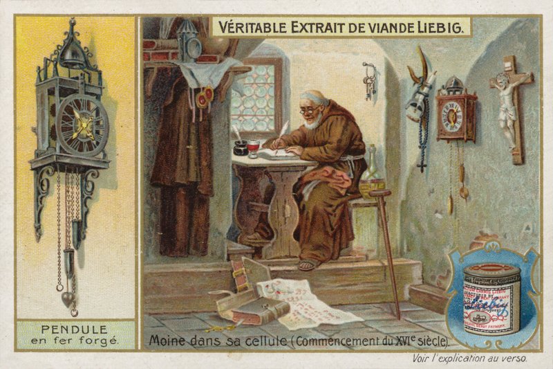 Fransk kødekstrakt (Bouillon), munk i fængsel af French School