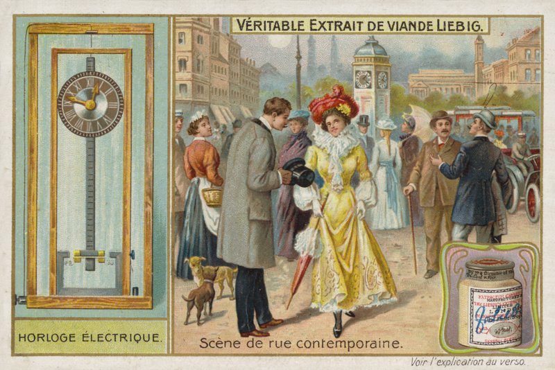 Fransk kødekstrakt (Bouillon), typisk vejscene af French School