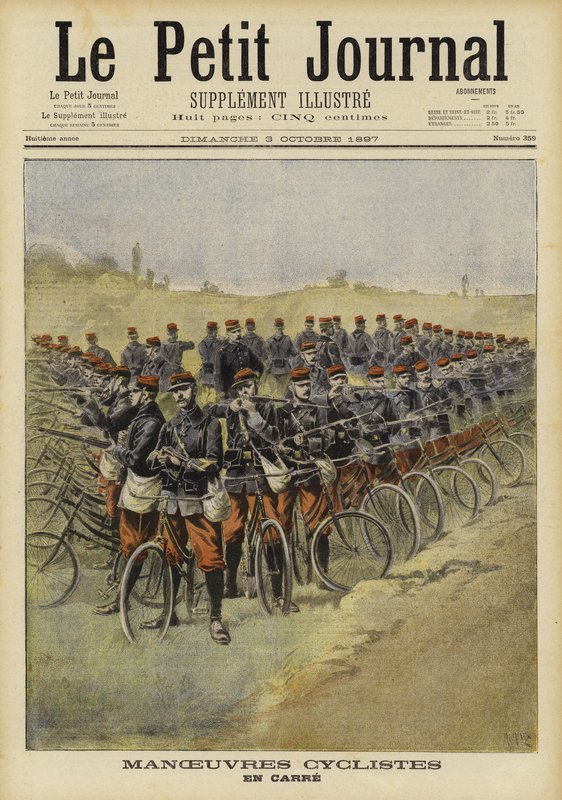 Franske cykeltropper på manøvrer af French School