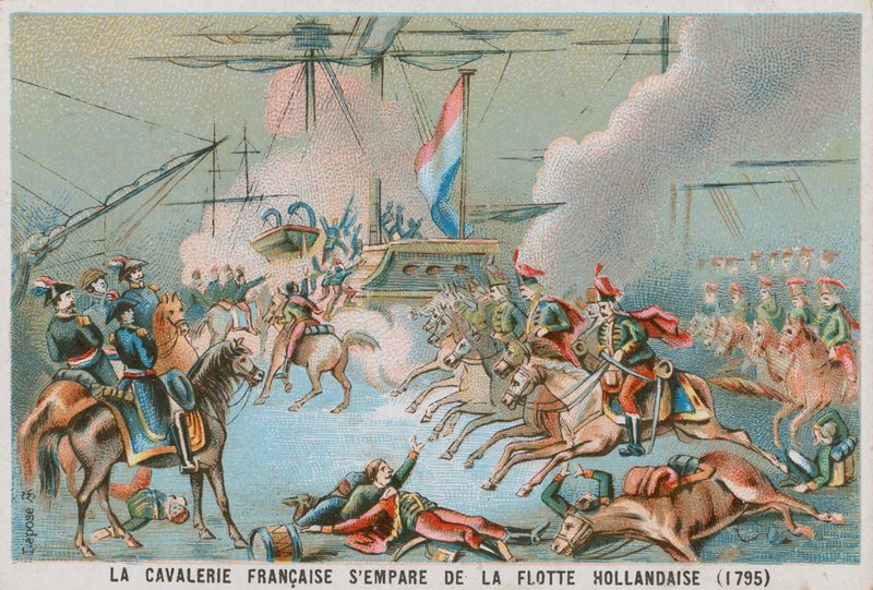Fransk kavaleri erobrede den hollandske flåde, 1795 af French School