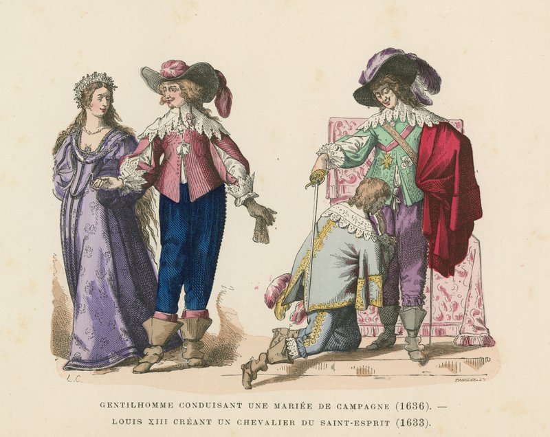 French costume, 17th Century  af French School