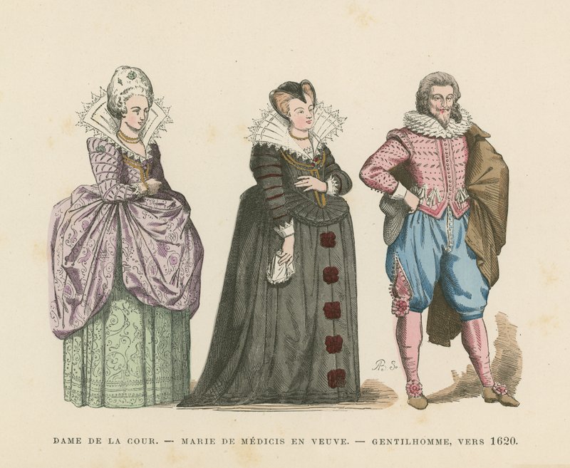 French costume, early 17th Century  af French School