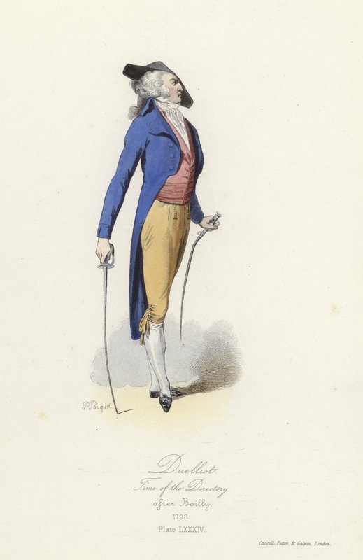 Fransk duellist, time of the Directory af French School