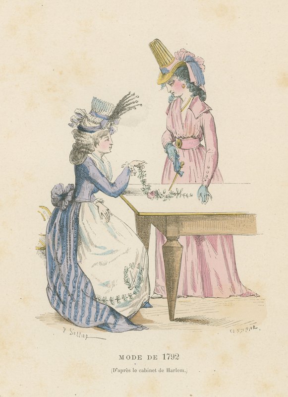French fashion of 1792  af French School