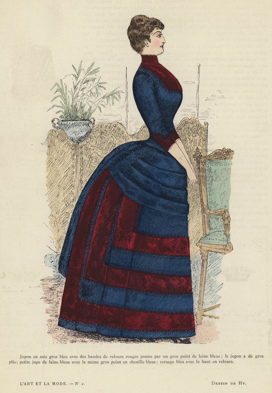 Fransk modeplade, 1885-86 af French School