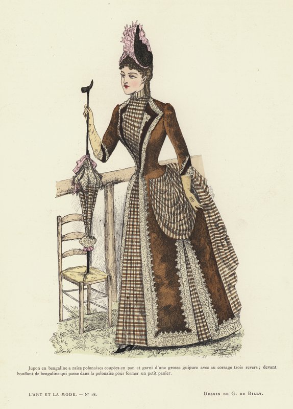 Fransk modeplade, 1885-86 af French School