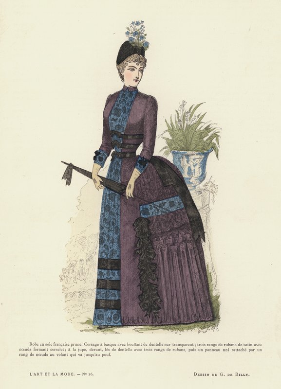 Fransk modeplade, 1885-86 af French School