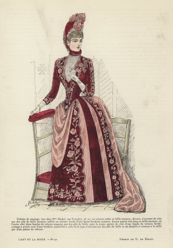 Fransk modeplade, 1885-86 af French School