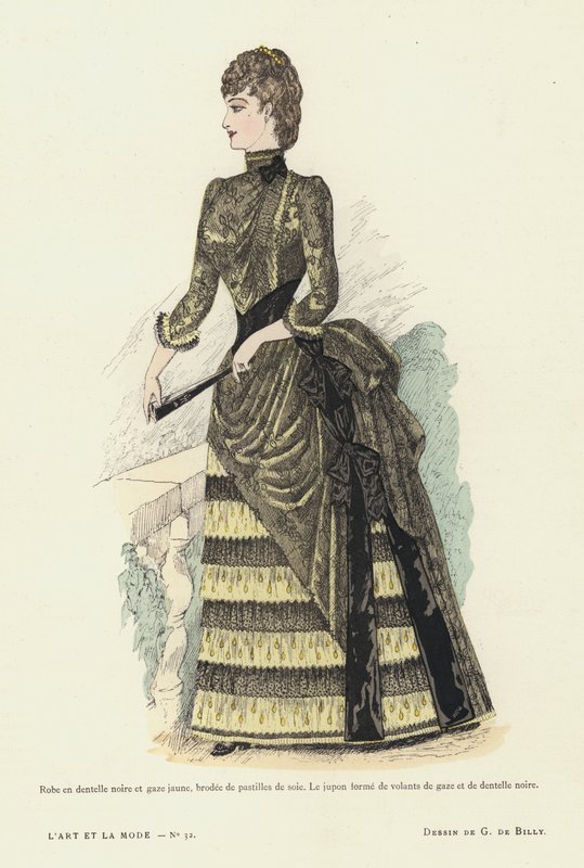 Fransk modeplade, 1885-86 af French School