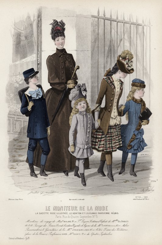 Fransk modeplade, slutningen af 1800-tallet af French School