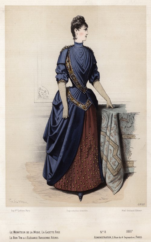 Fransk modeplade, slutningen af 1800-tallet af French School