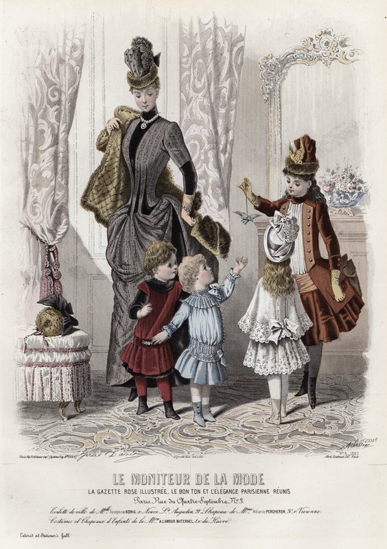 Fransk modeplade, slutningen af 1800-tallet af French School