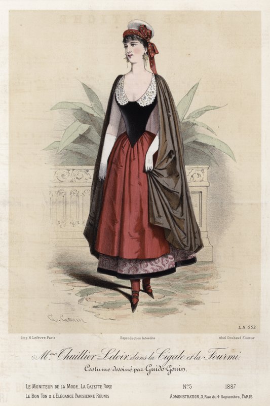 Fransk modeplade, slutningen af 1800-tallet af French School