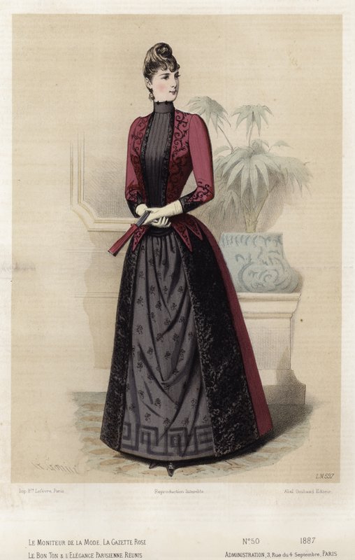 Fransk modeplade, slutningen af 1800-tallet af French School